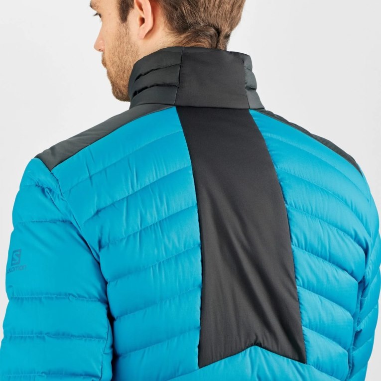 Turquoise Salomon Essential Xwarm Down Men's Insulated Jackets | IE UJ5471